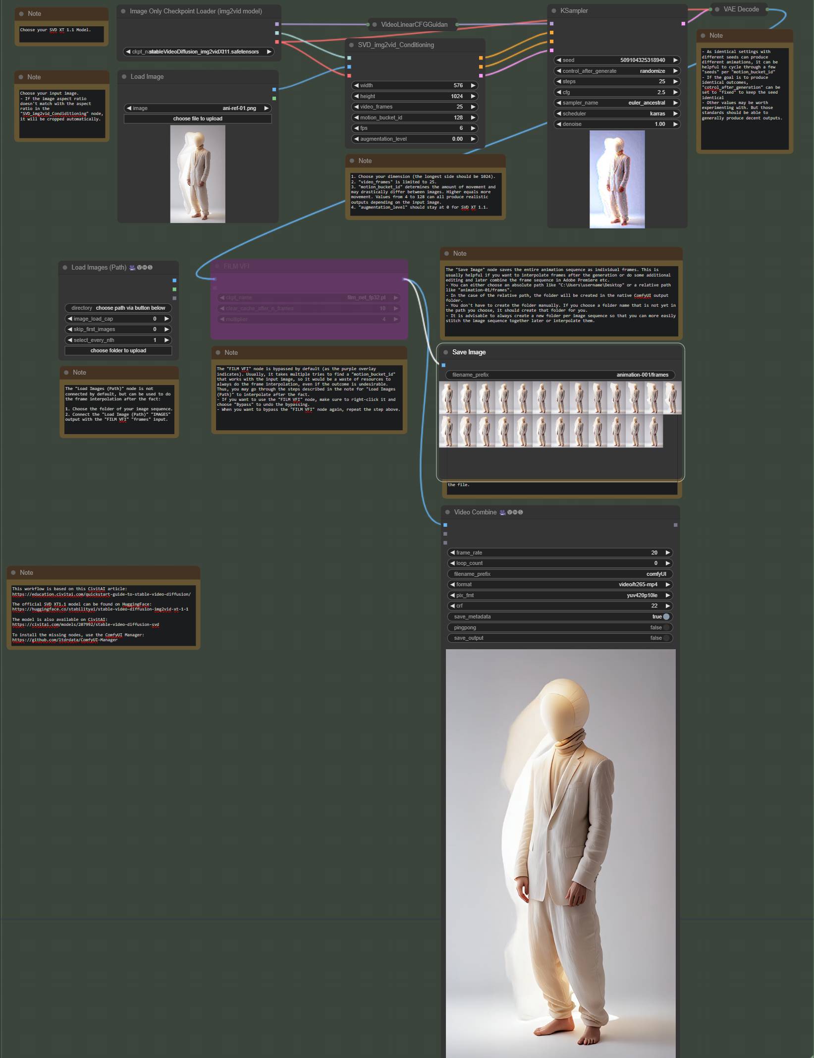 Stable Video Diffusion Workflow